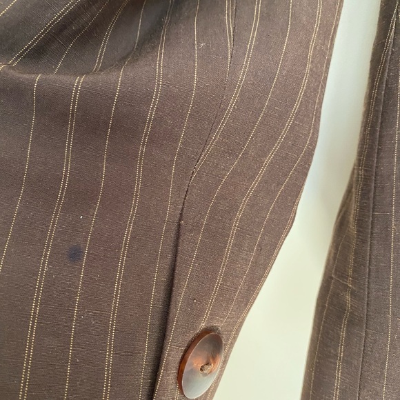 DANA BUCHMAN SILK/LINEN BLEND BLAZER Sz PETITE 10 - Picture 11 of 12